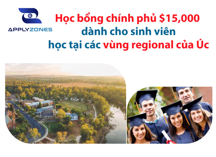 Học bổng chính phủ $15,000 dành cho sinh viên học tại các vùng regional của Úc